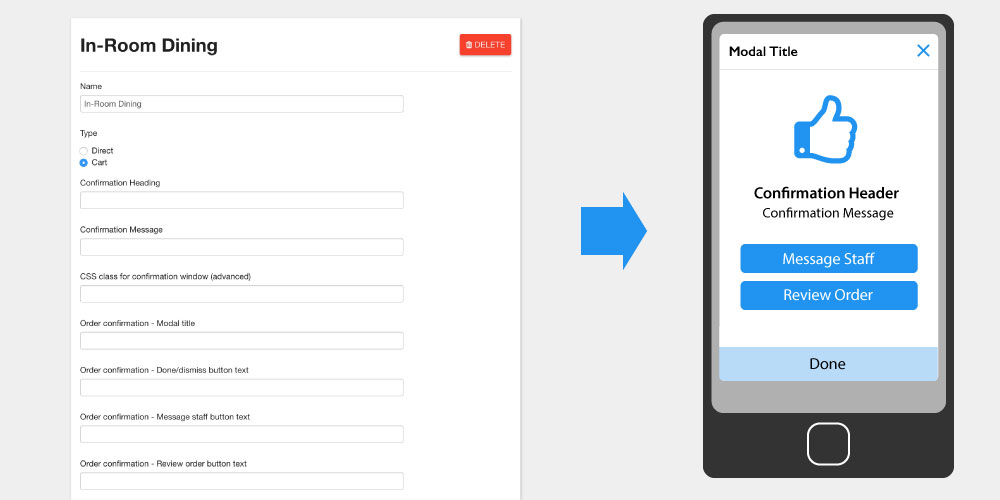 Request Setting Confirmation Window Settings